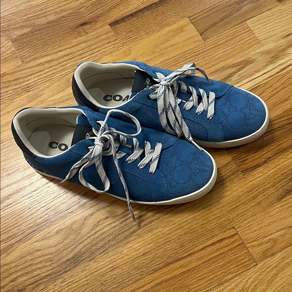 Coach blue Sneakers with white Accents